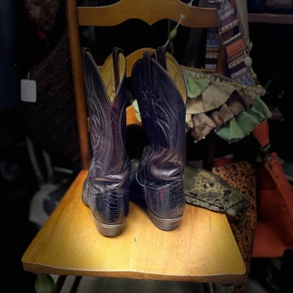 ❤️Vintage Great USED Condition 10B Ostrich leg Nocona Boots - Picture 12 of 12